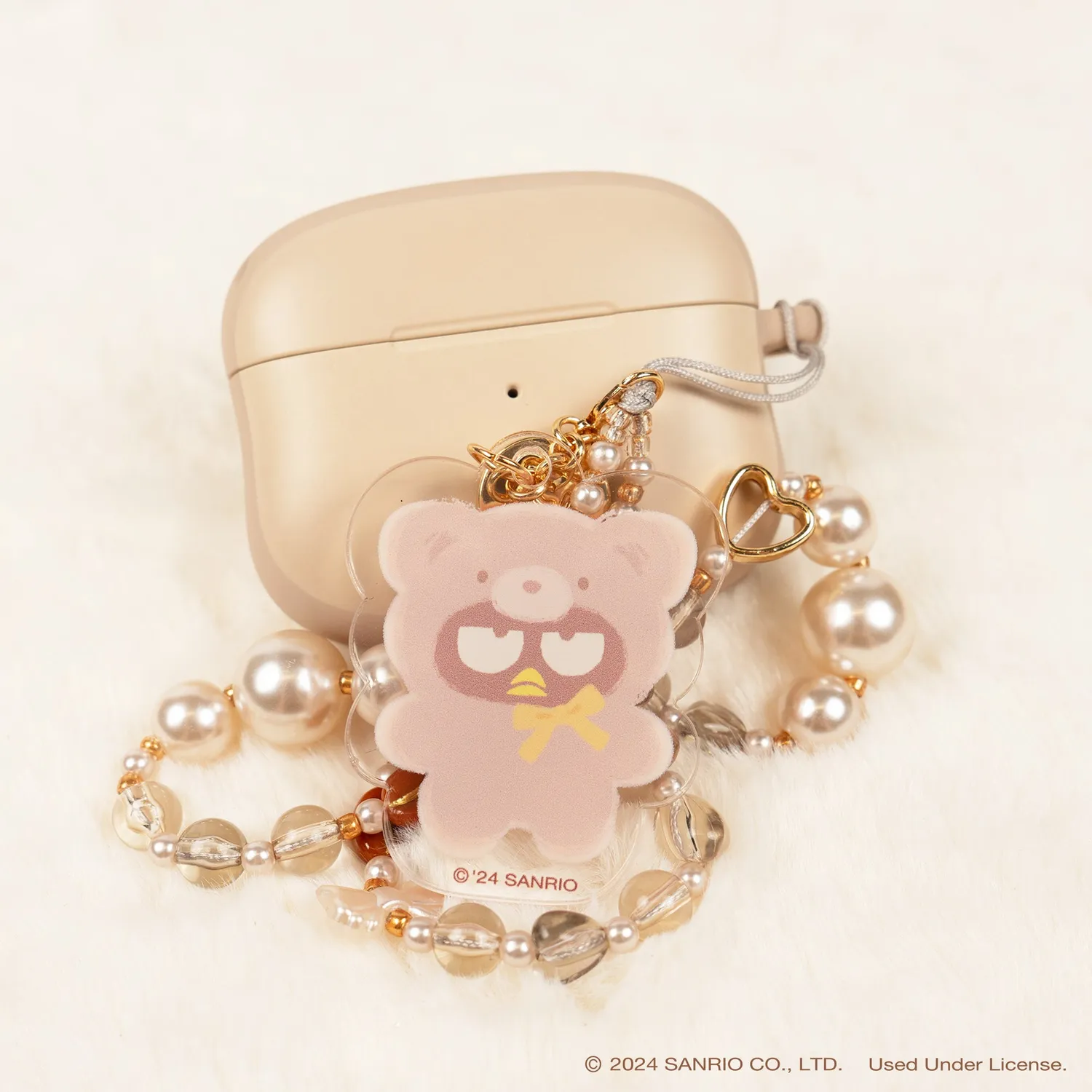 Hello Kitty and Friends Badtz-maru Latte Bear telefonrem med perler