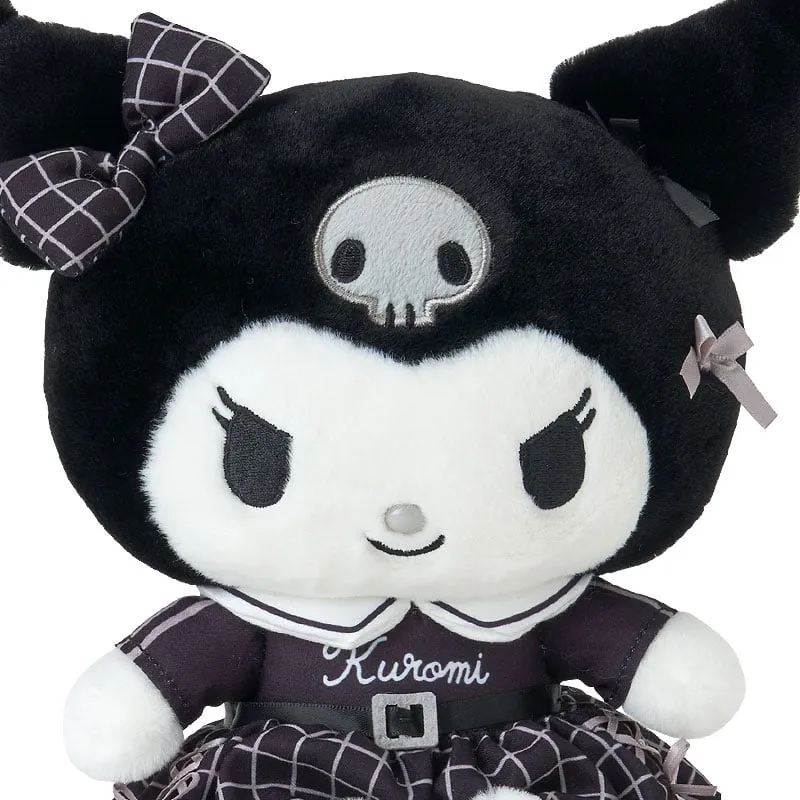 Hello Kitty Silver Houndstooth Kuromi kosedyr 8 tommer i sølv