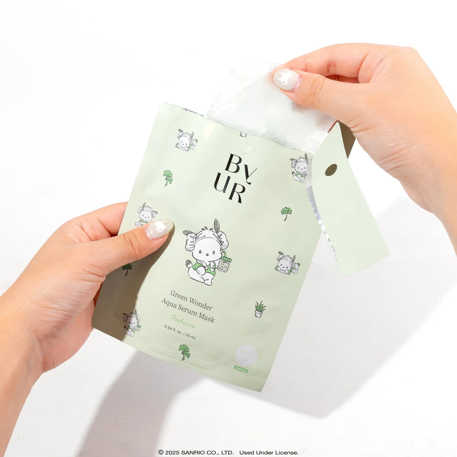 Hello Kitty Pochacco x ByUR Green Wonder Aqua Serum Mask 1 stk vegansk