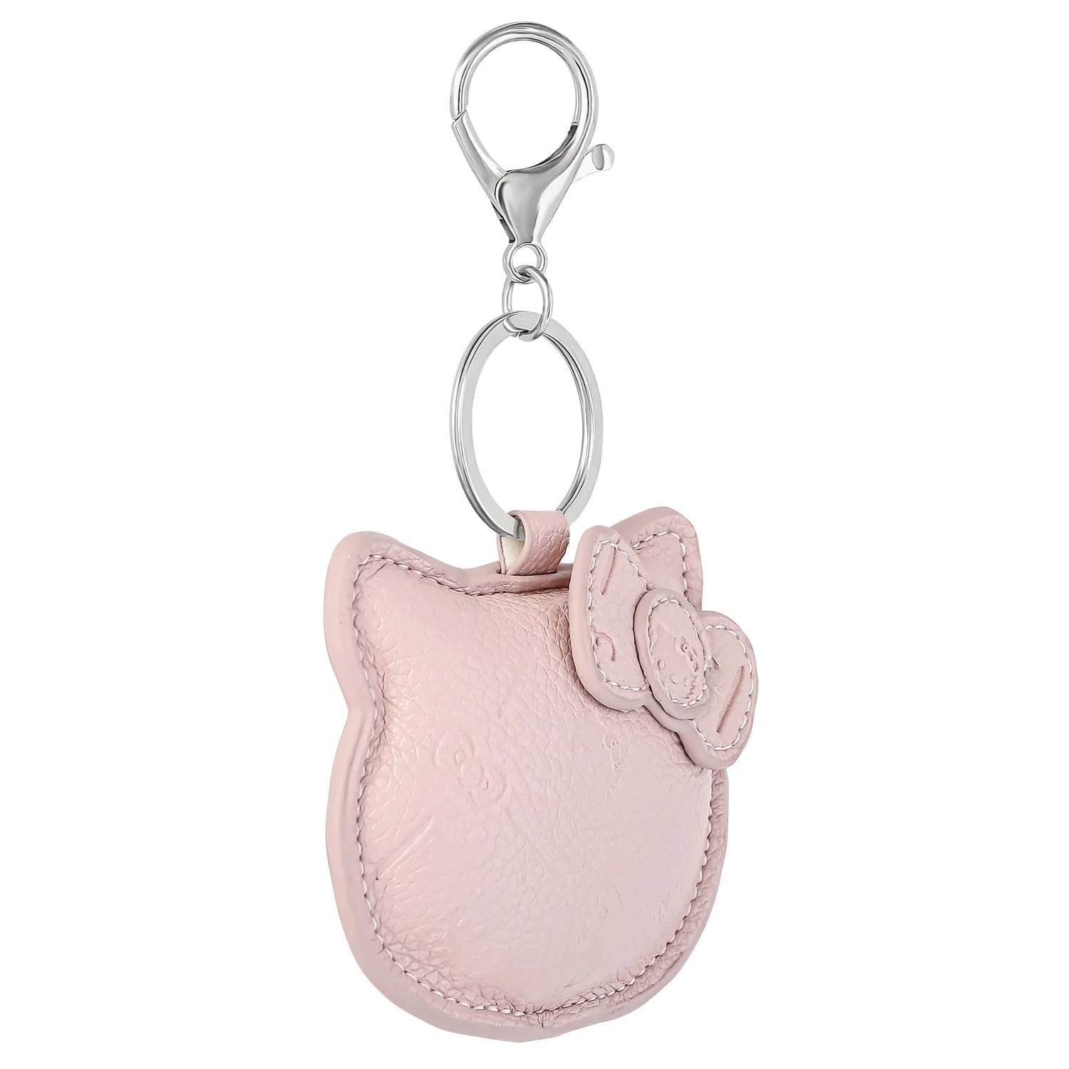 Hello Kitty Debossed Keychain nøkkelring rosa, sølvfarget