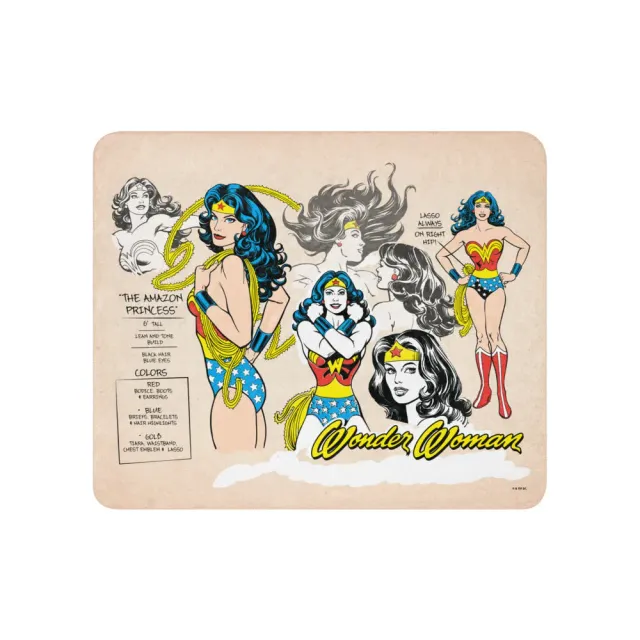 Batman Wonder Woman The Amazon Princess sherpapledd 50 x 60 tommer