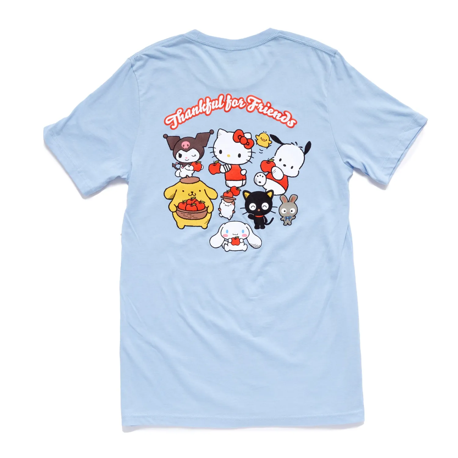 Hello Kitty Chococat Adult Thankful For Friends T-skjorte lyseblå voksen