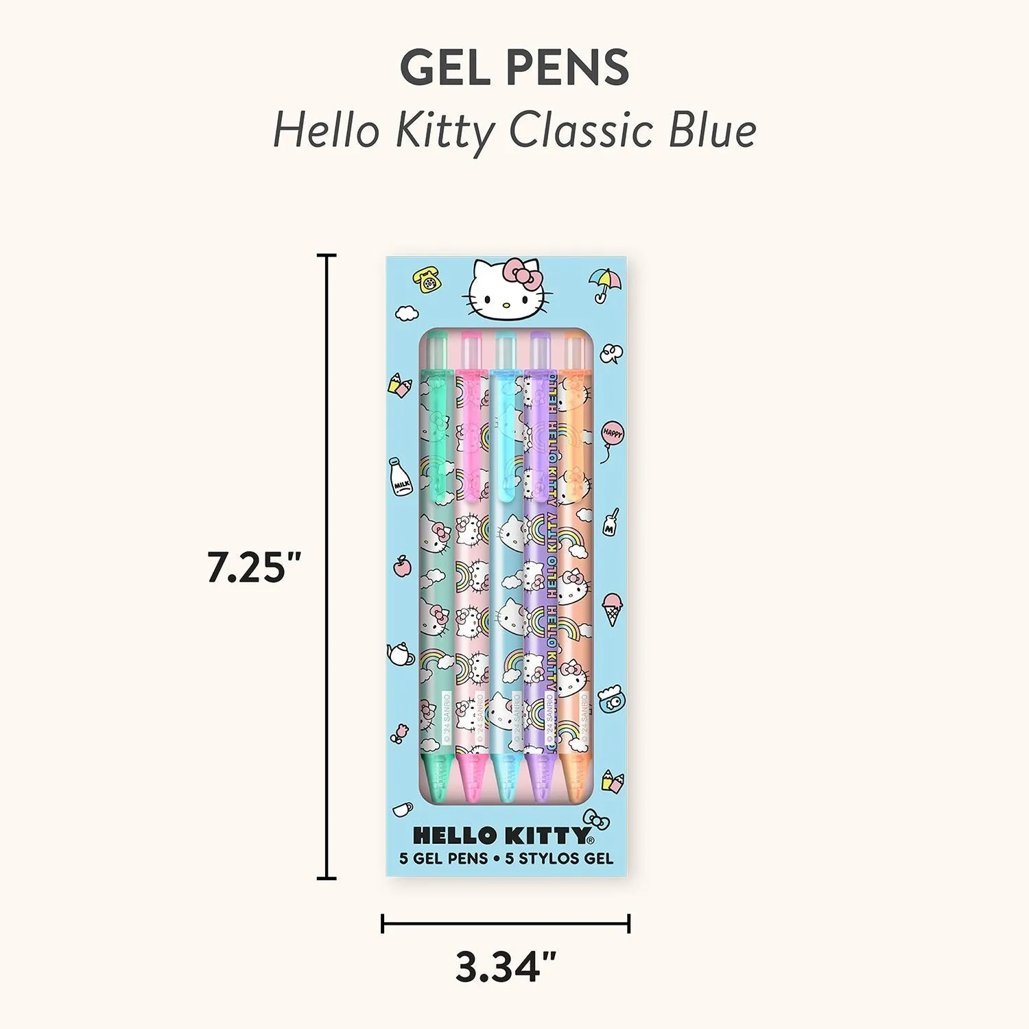 Hello Kitty x Studio Oh! gelpenner 5-pakning 0,7 mm