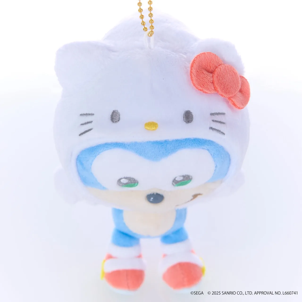 Hello Kitty SONIC & FRIENDS plysj nøkkelring Sonic x Hello Kitty