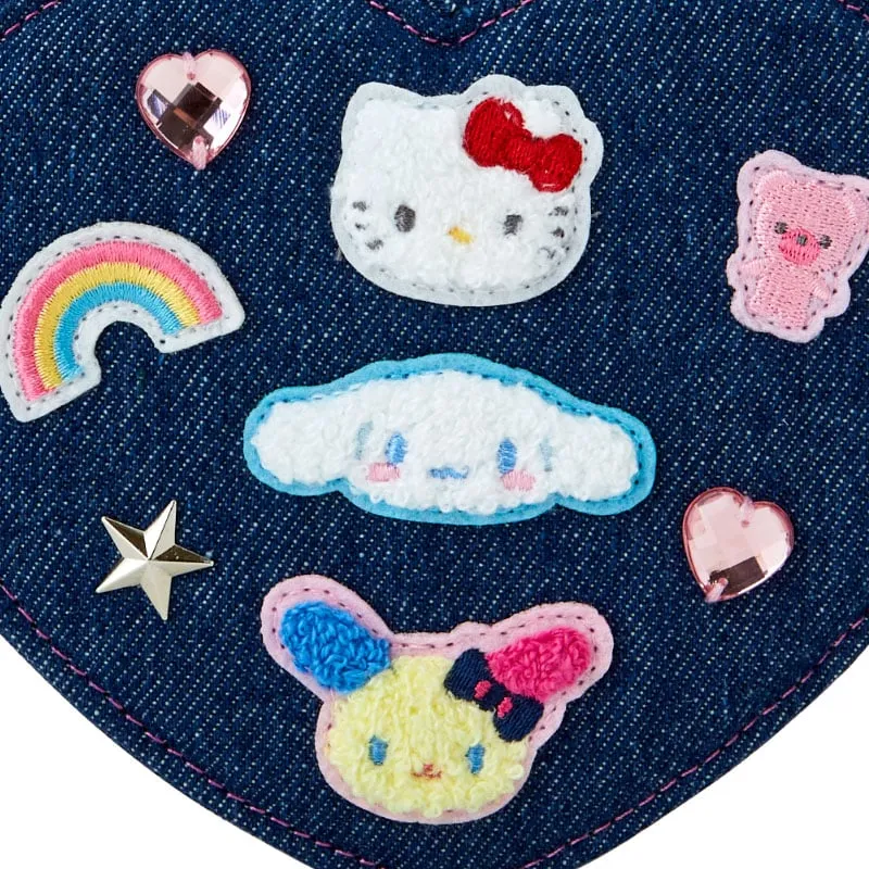 Hello Kitty Sanrio Characters Mini Zipper Pouch Denim Patch Series pung