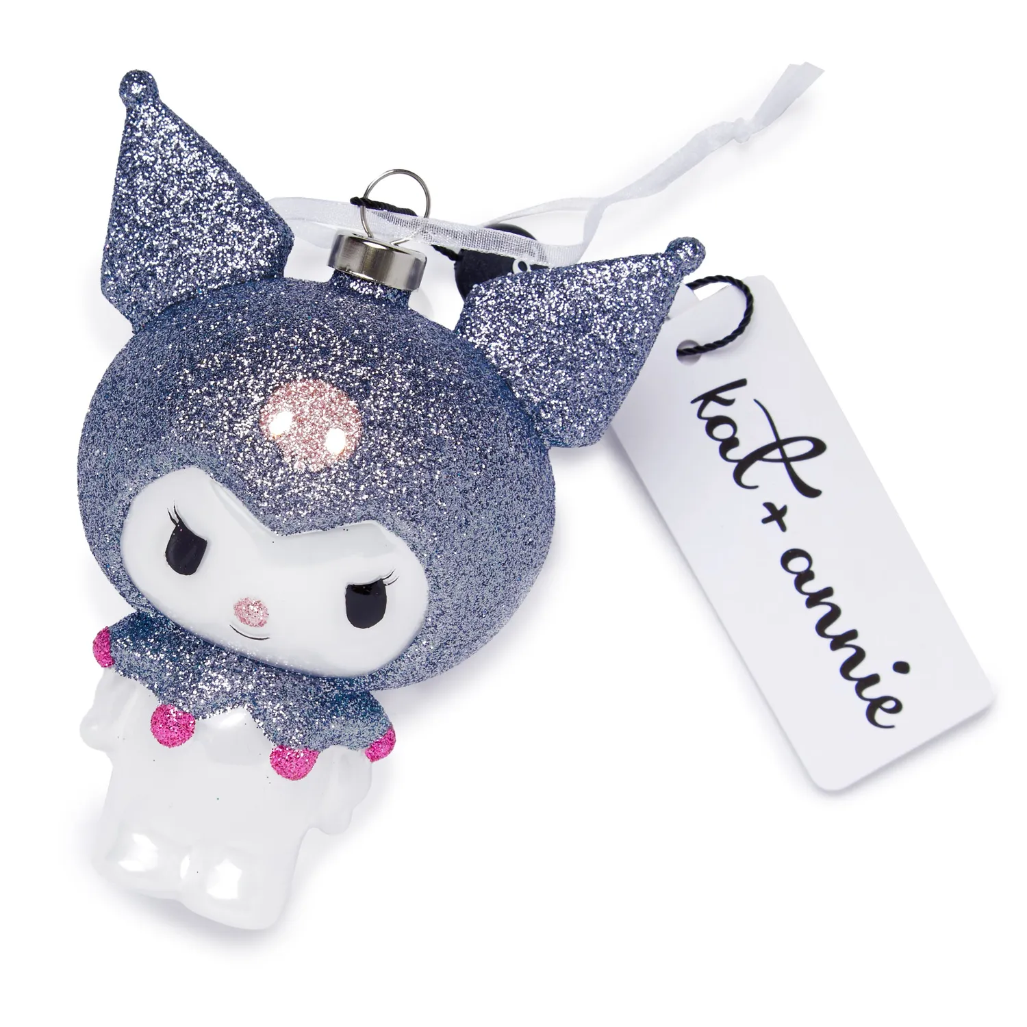 Hello Kitty Kuromi x Kat + Annie Glass Ornament glasspynt ca. 5 tommer
