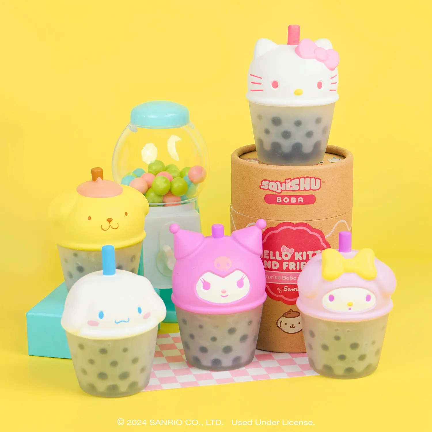 Hello Kitty and Friends Boba Tea Capsule SquiSHU squishy 1 stk. overraskelse