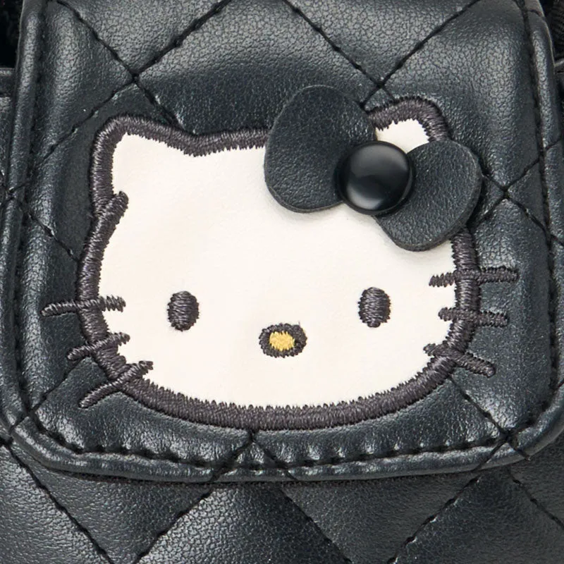 Hello Kitty Mini Quilt Series Black Mini Backpack Bag Charm svart miniryggsekk