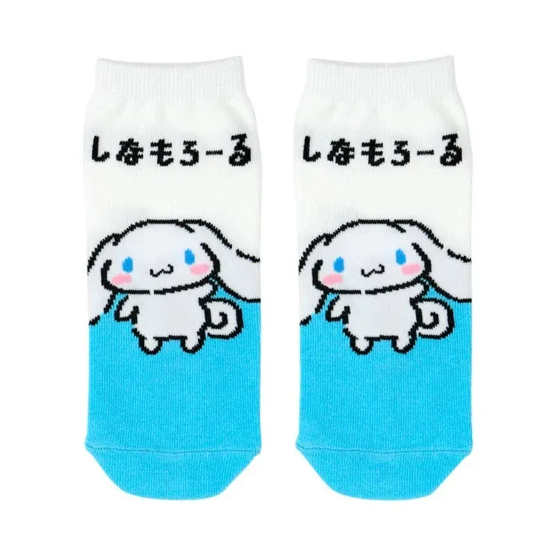 Hello Kitty Cinnamoroll Ankle Socks sokker – hiragana