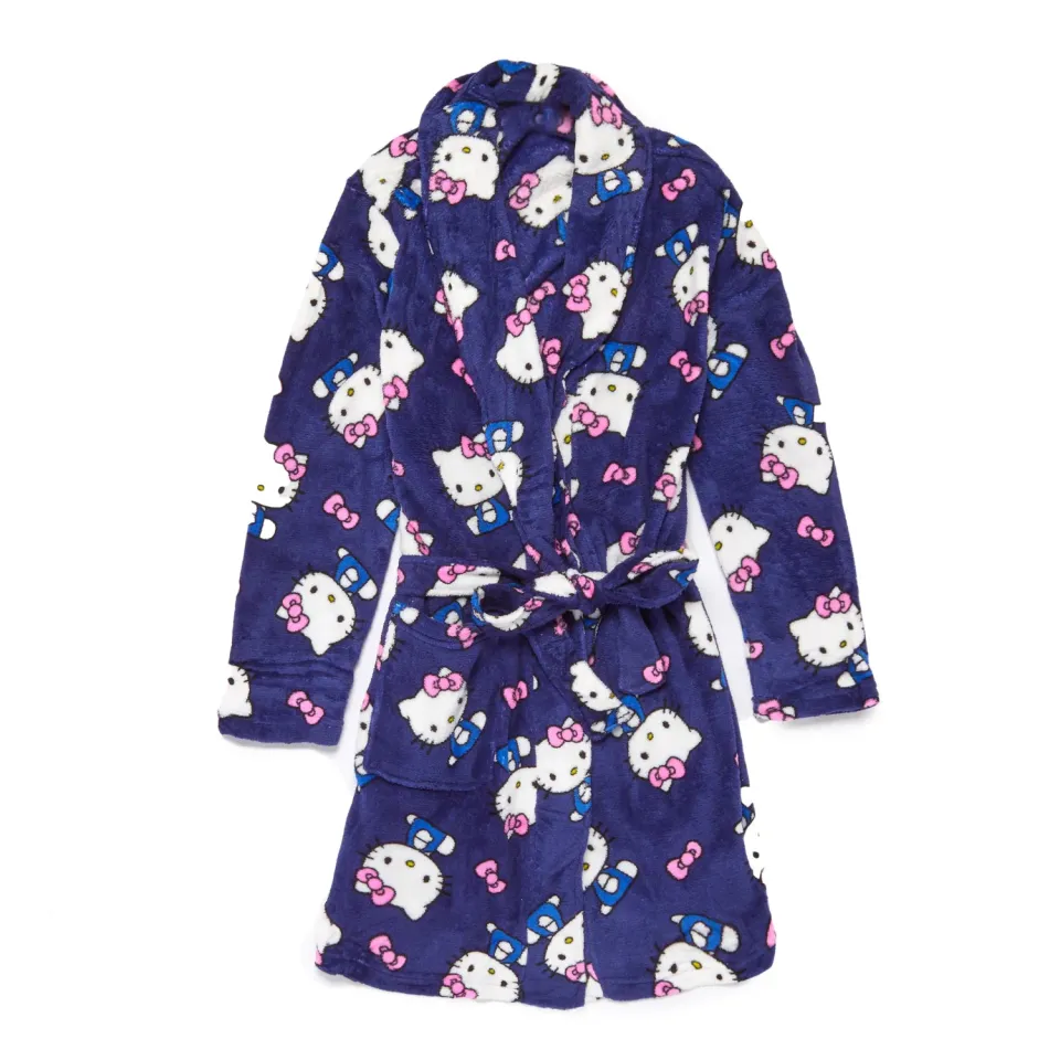 Hello Kitty All Over Print morgenkåpe marineblå S/M