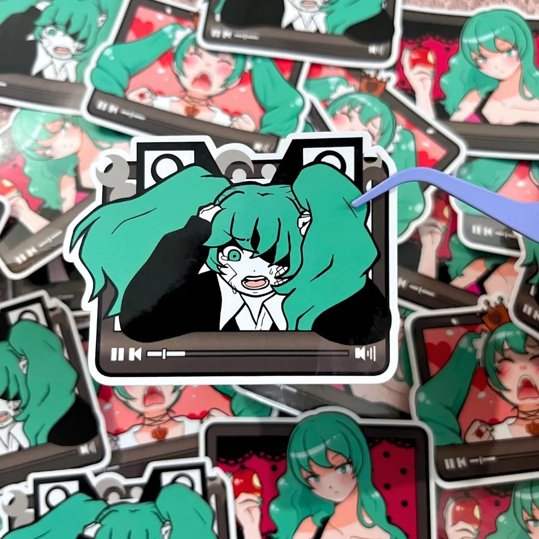 Kururu4ever Hatsune Miku Classics klistremerker 3 sanger vanntette
