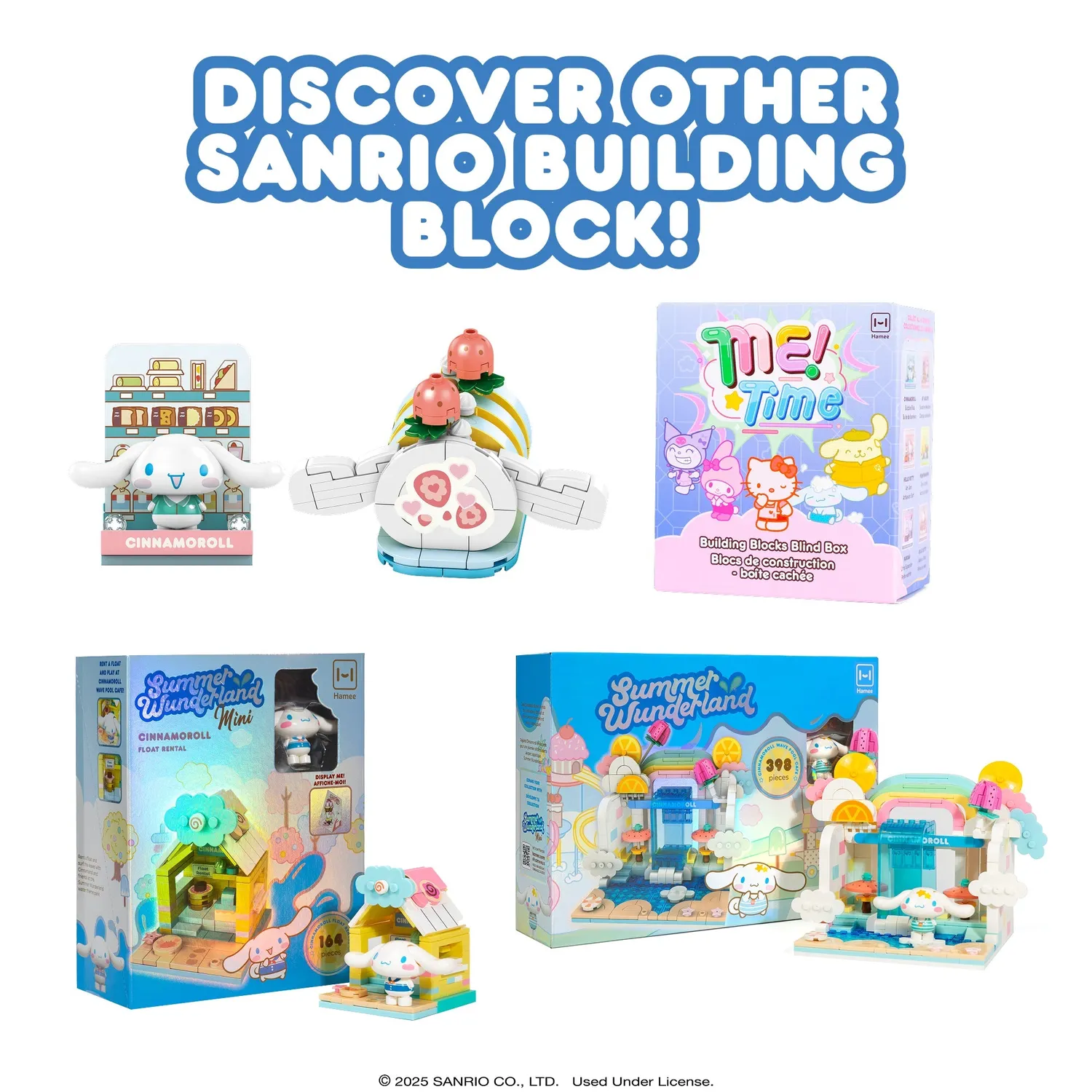 Hello Kitty Cinnamoroll byggesett Holiday Collection
