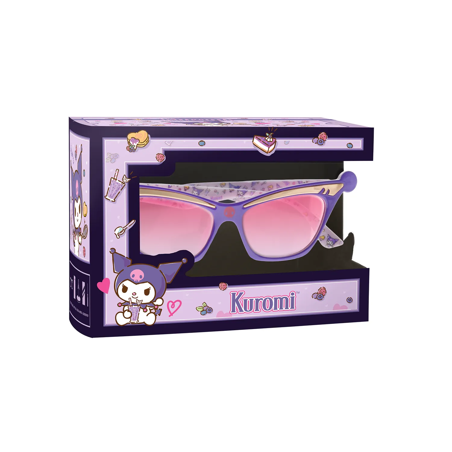 Hello Kitty Sunscape Eyewear Kuromi x Smoothie solbriller lilla rosa UV400