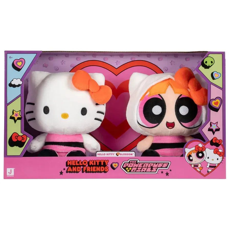 Hello Kitty Powerpuff Girls kosedyrsett Hello Kitty & Blossom 20 cm