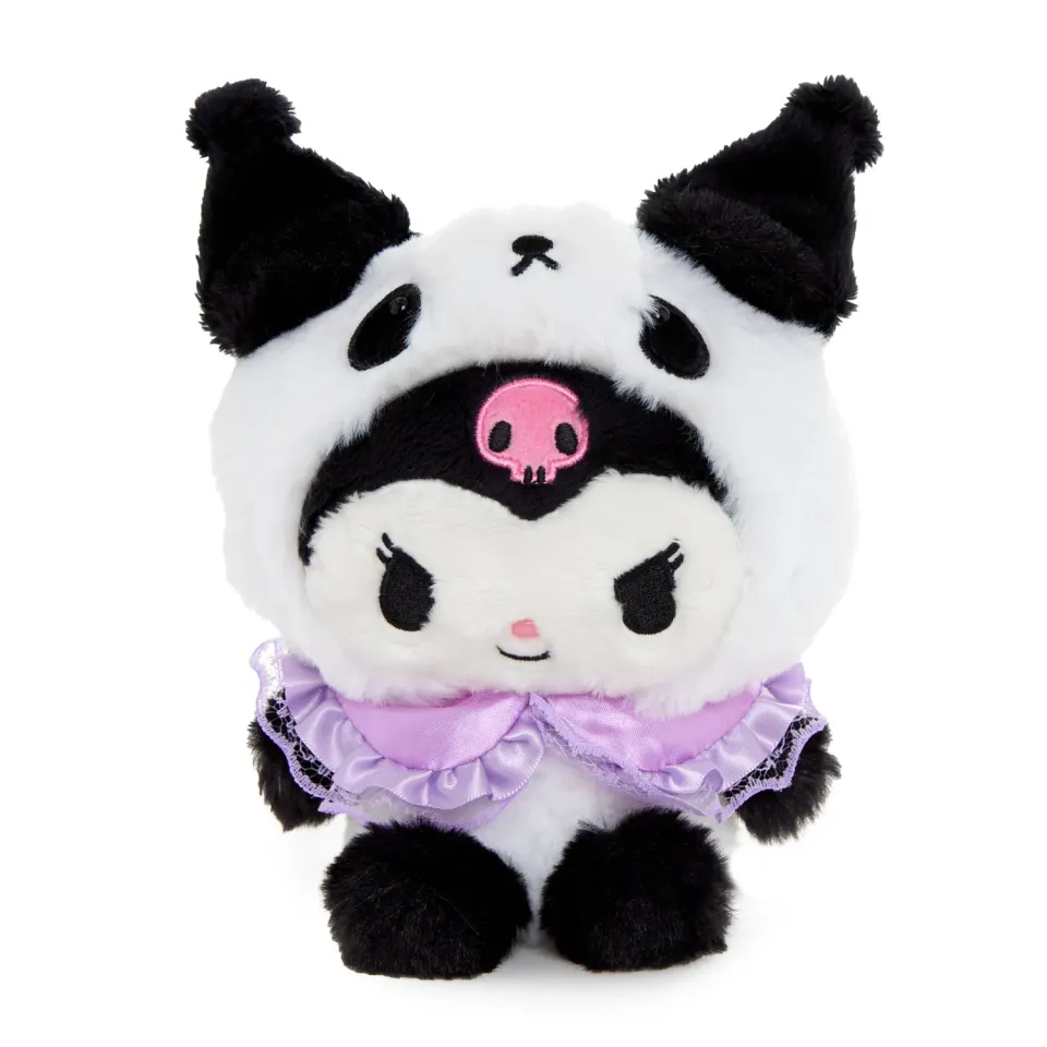Hello Kitty Kuromi 6" Panda Bean-bamse med broderte detaljer