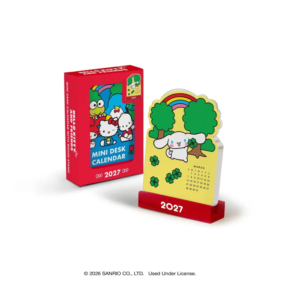 Hello Kitty and Friends Retro 2027 minikalender med trestativ