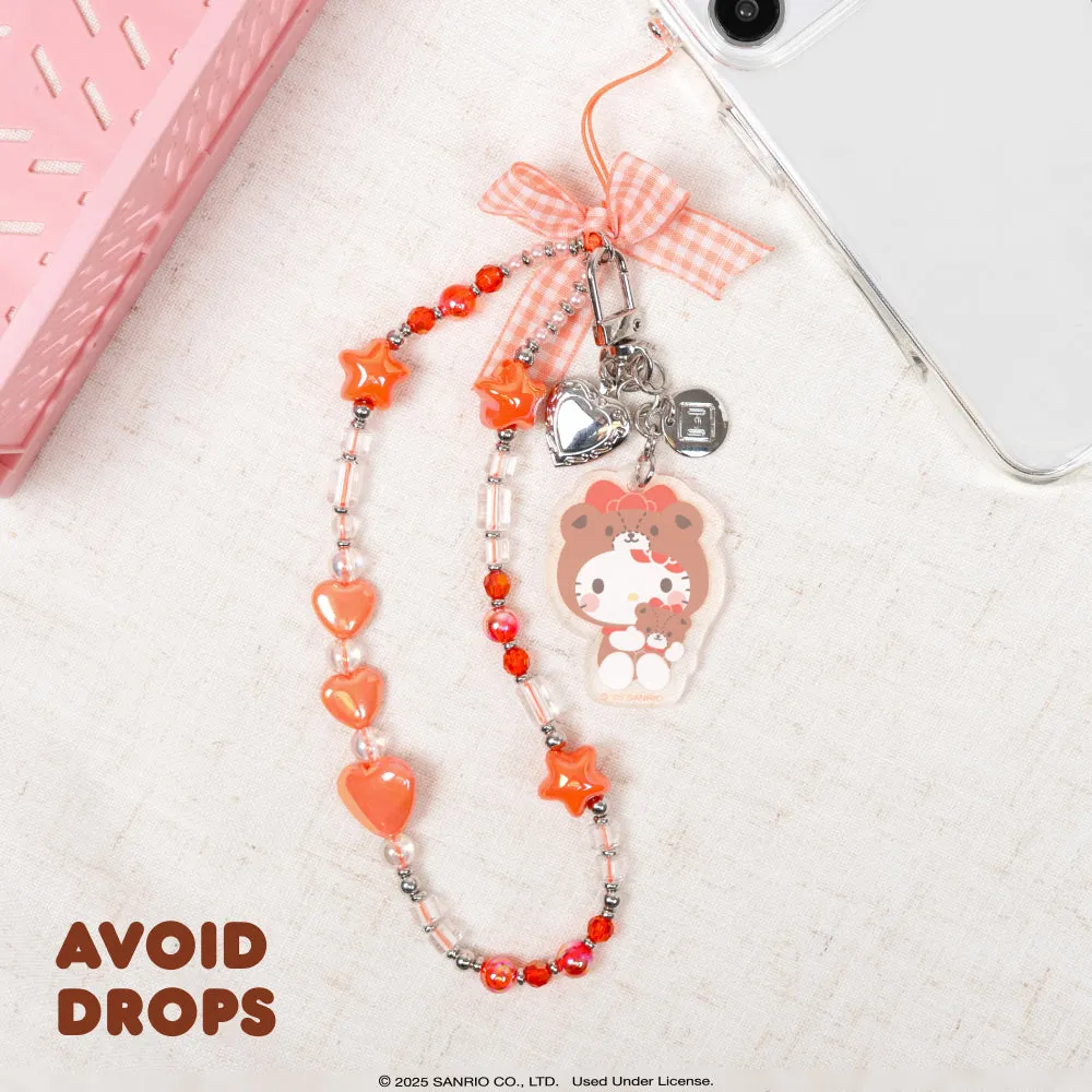 Hello Kitty Cosplay Friends Beaded Charm-mobilstropp håndledd
