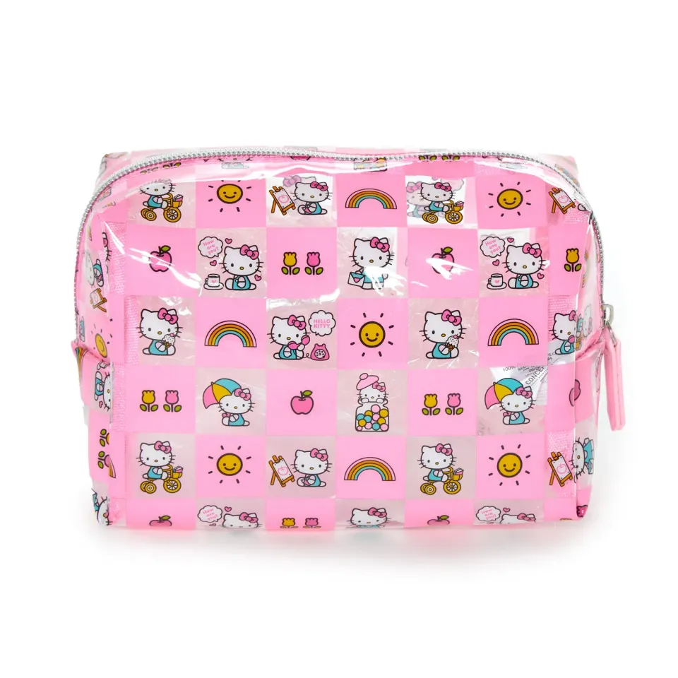 Hello Kitty x FUL Rectangular kosmetikkveske rosa ruter PVC