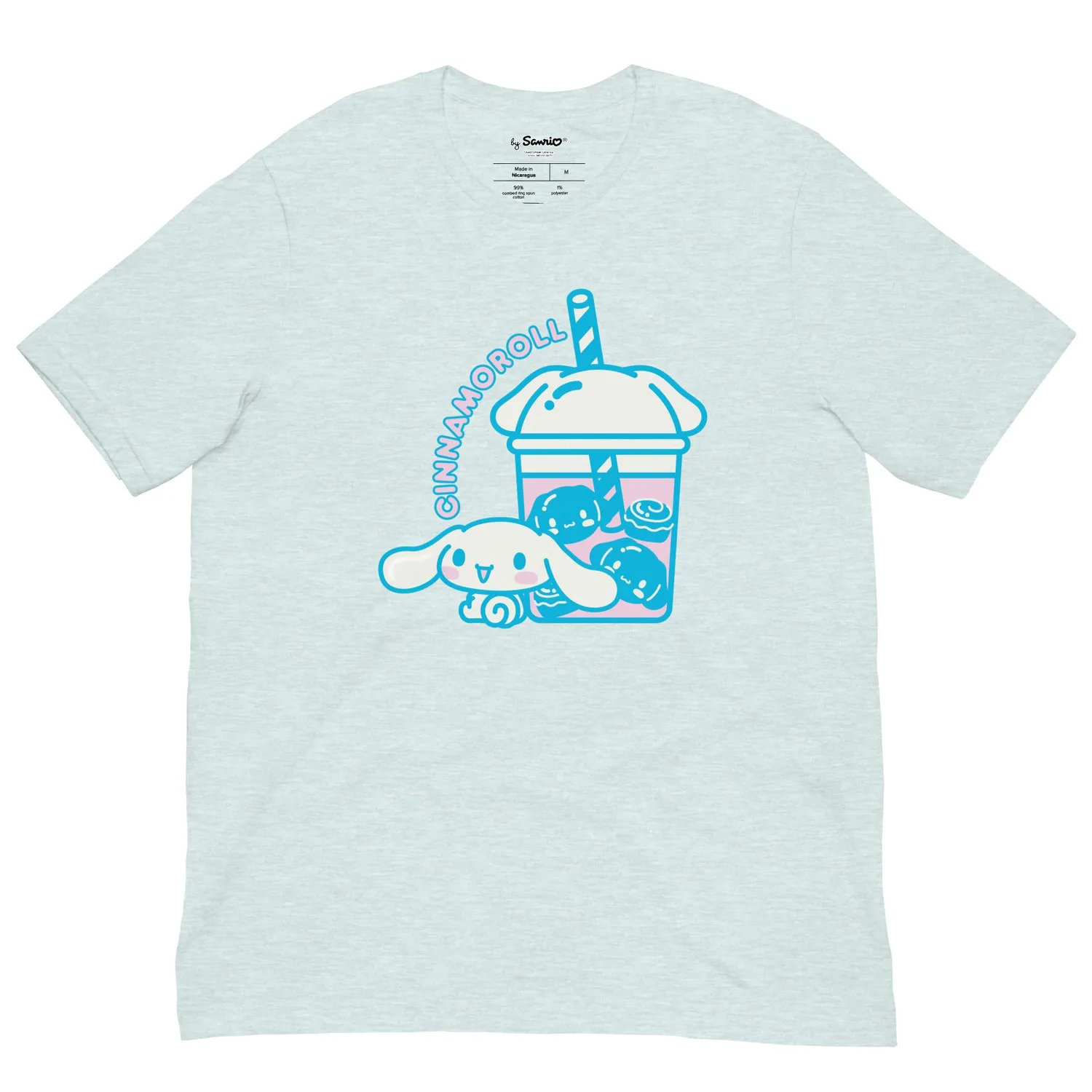 Hello Kitty Cinnamoroll Bubble Tea Tee T-skjorte Ocean Blue