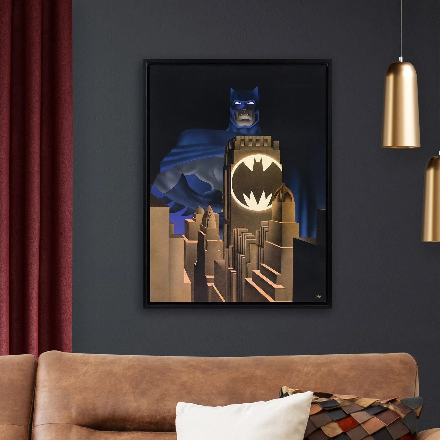 Batman: The Dark Knight Returns Giclée-trykk på lerret, innrammet 17 × 25 tommer