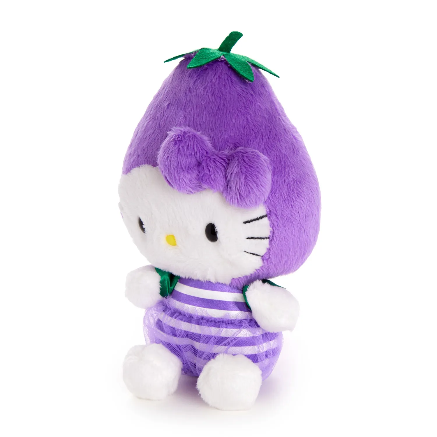 Hello Kitty Fruit & Veggie Series Eggplant Bean Doll kosedyr aubergine