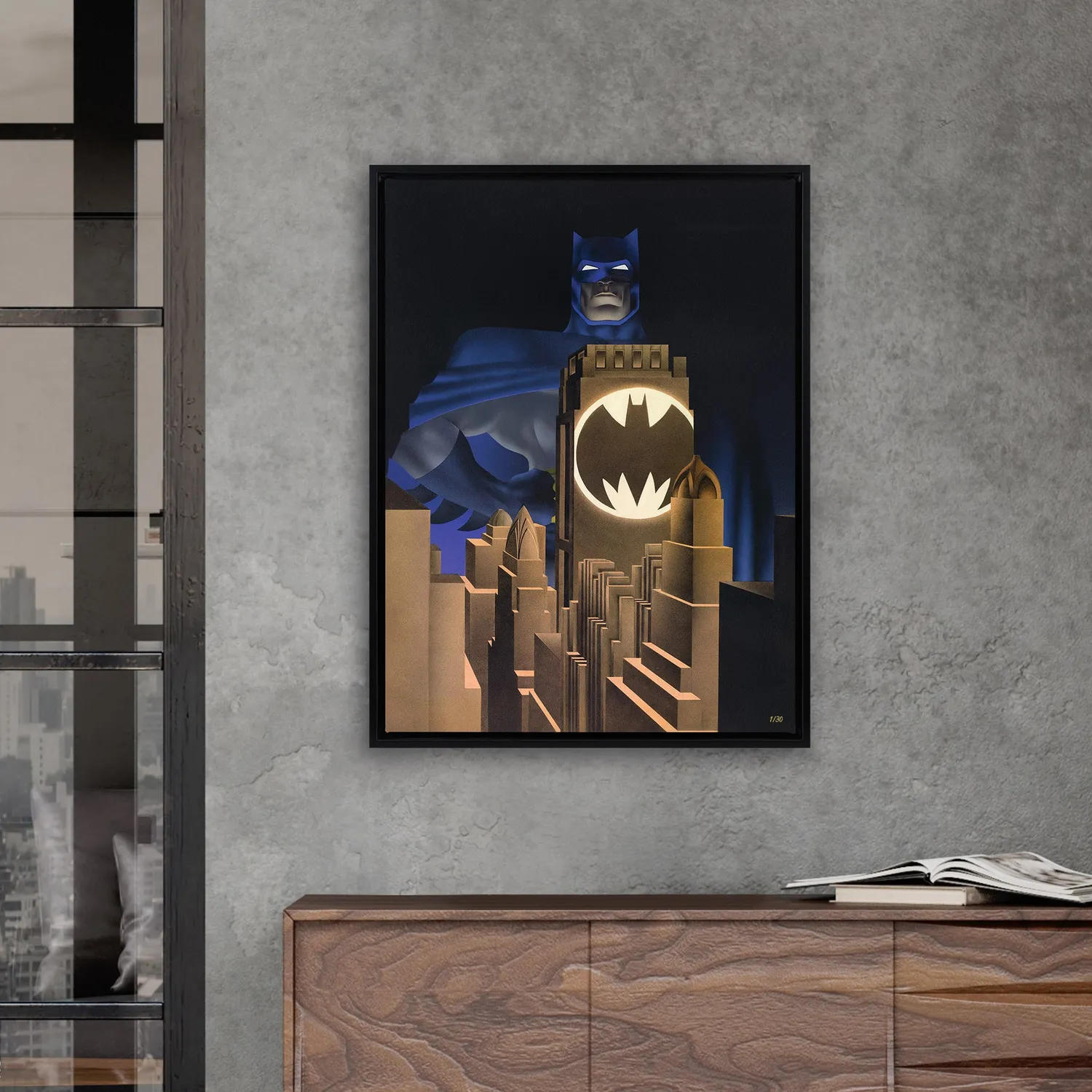 Batman: The Dark Knight Returns Giclée-trykk på lerret, innrammet 17 × 25 tommer