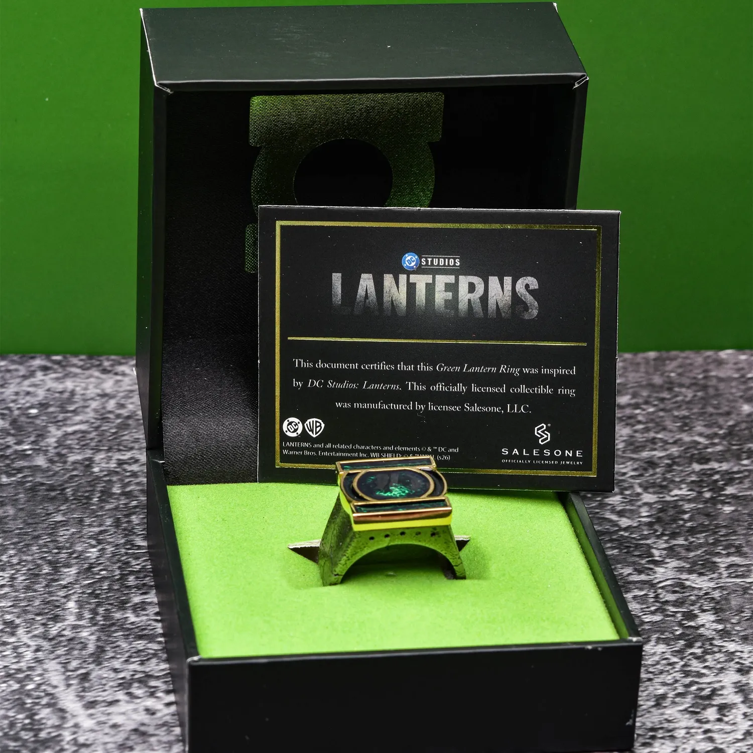 Green Lantern Lanterns Green Lantern Power Ring ring størrelse 6–14 grønn emalje