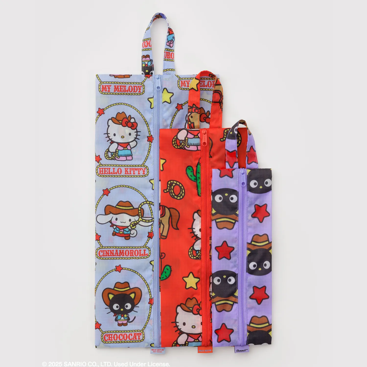 Hello Kitty and Friends x Baggu Western glidelåsmapper, 3 stk.