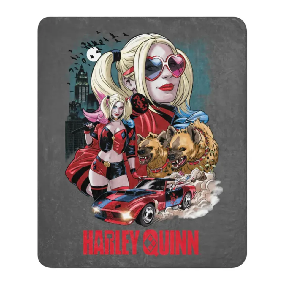 Batman HARLEY QUINN Top Billing Sherpa-teppe 50 x 60 tommer