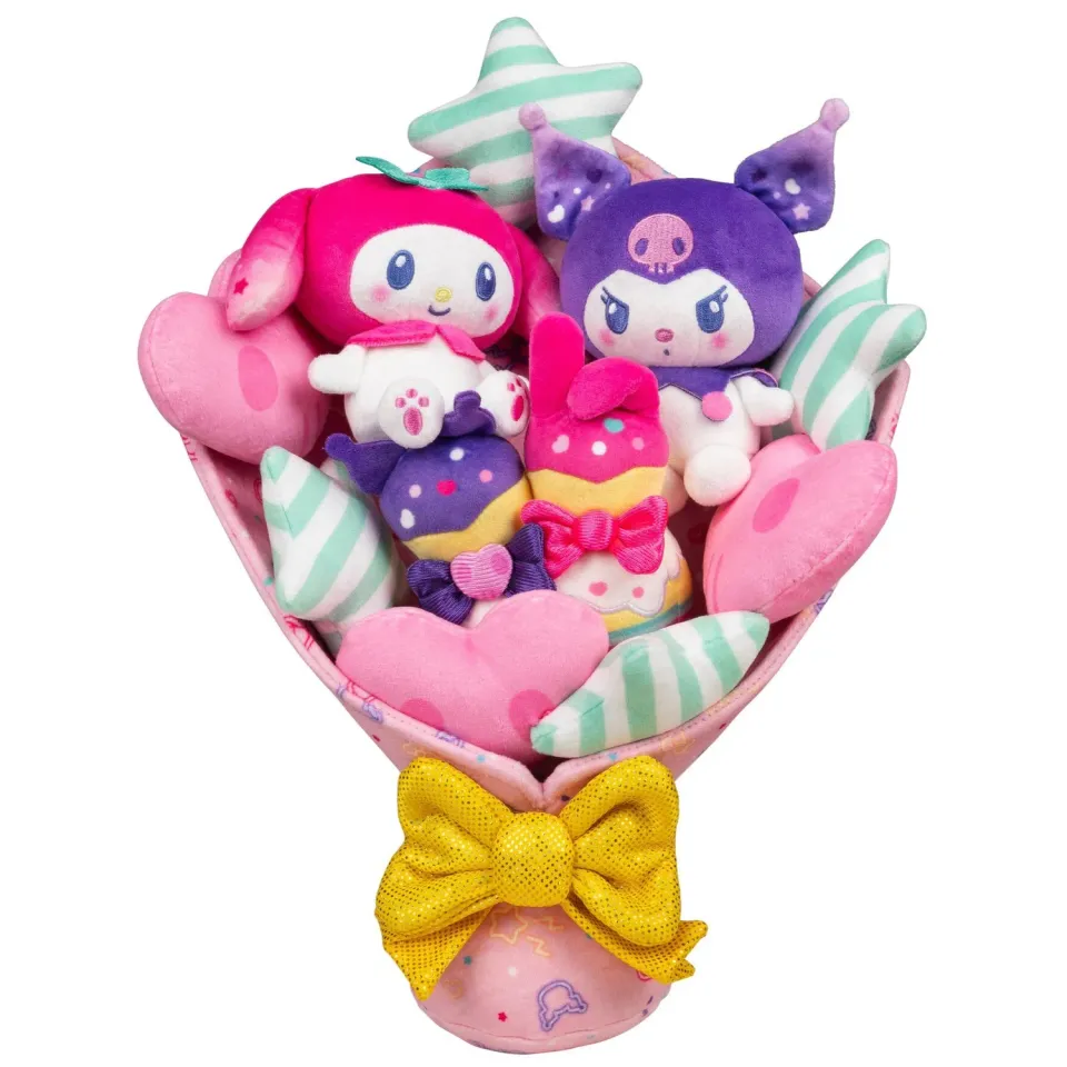 Hello Kitty My Melody & Kuromi 12 Anniversary Plush Bouquet plysjbukett 12 tommer
