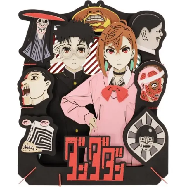 Ensky Dandadan Paper Theater Main Characters papirmodell 100 × 80 mm
