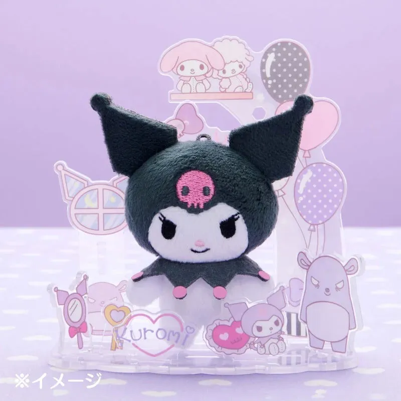 Hello Kitty Nuikatsu Plushie Life Kuromi Mini Plush & Acrylic Stand Set