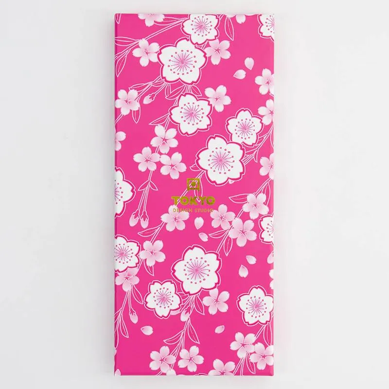 Neo Tokyo Chopsticks Gift Box Vivid Pink Sakura spisepinner 5 par bambus