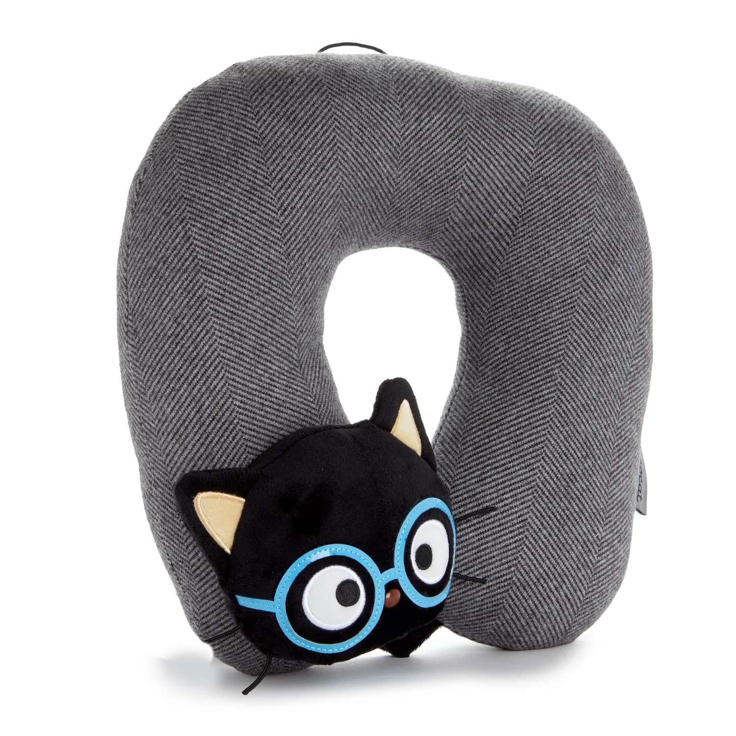 Chococat Glasses Series nakkepute til reise med tweedmønster