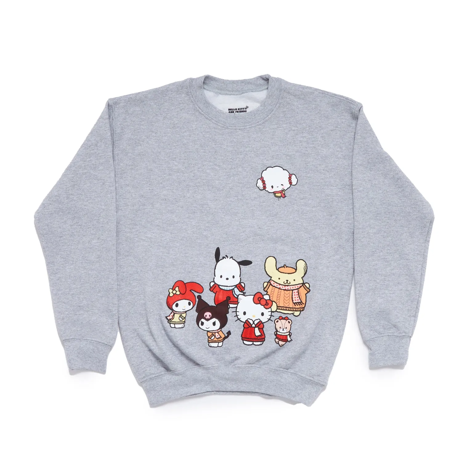 Hello Kitty and Friends Big Kids Cozy Fleece Loungewear Set pysjamas gråmelerte