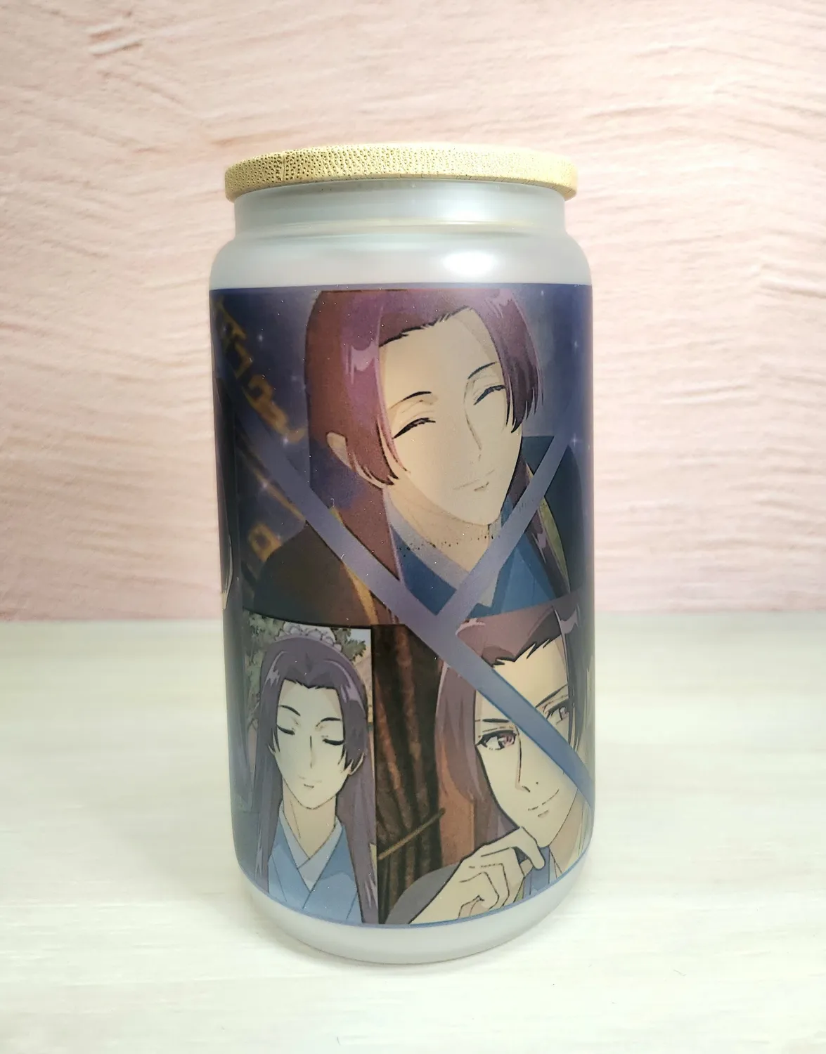 Anitaku Handsome Royal 16oz cup glass med bambuslokk