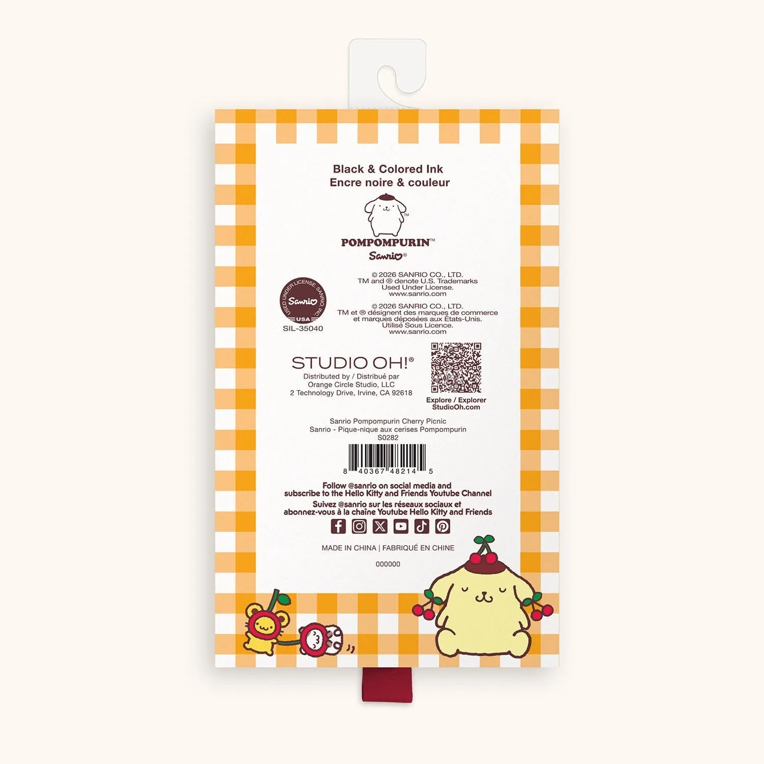 Pompompurin x Studio Oh! gelpenner 5-pakning soft touch