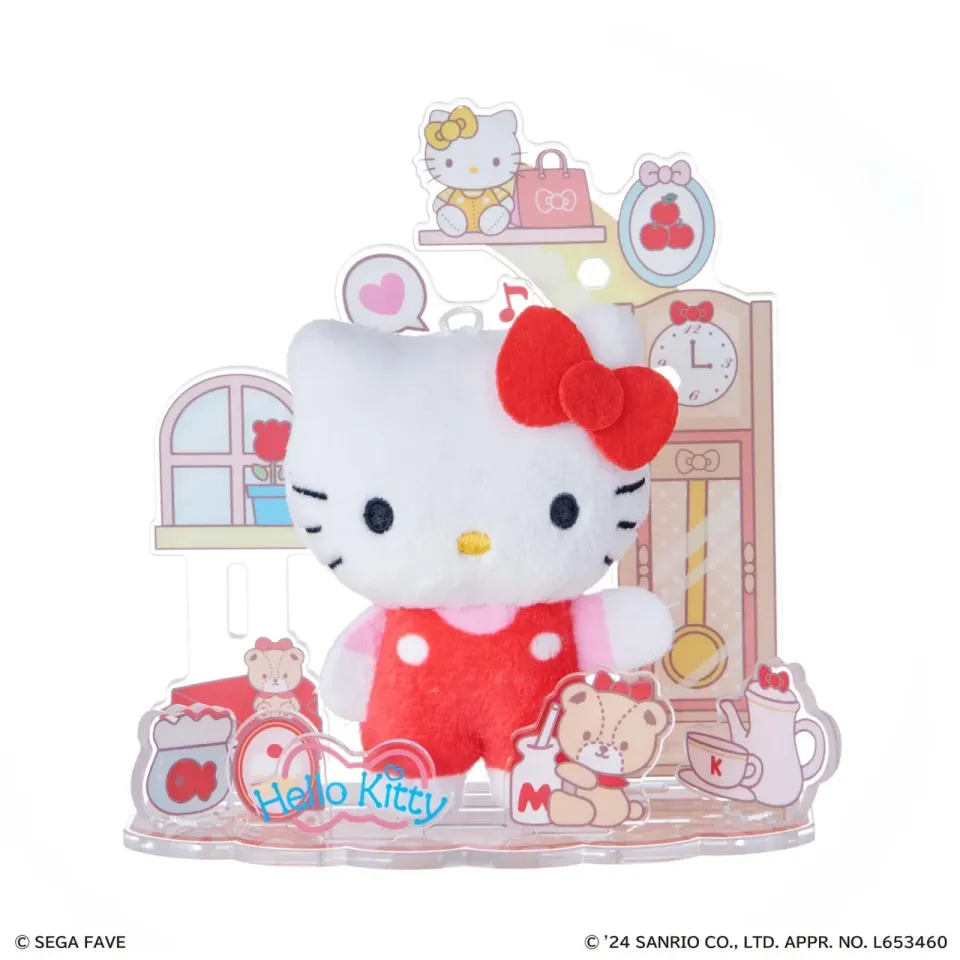 Hello Kitty Nuikatsu Plushie Life miniplysj og akrylfigursett