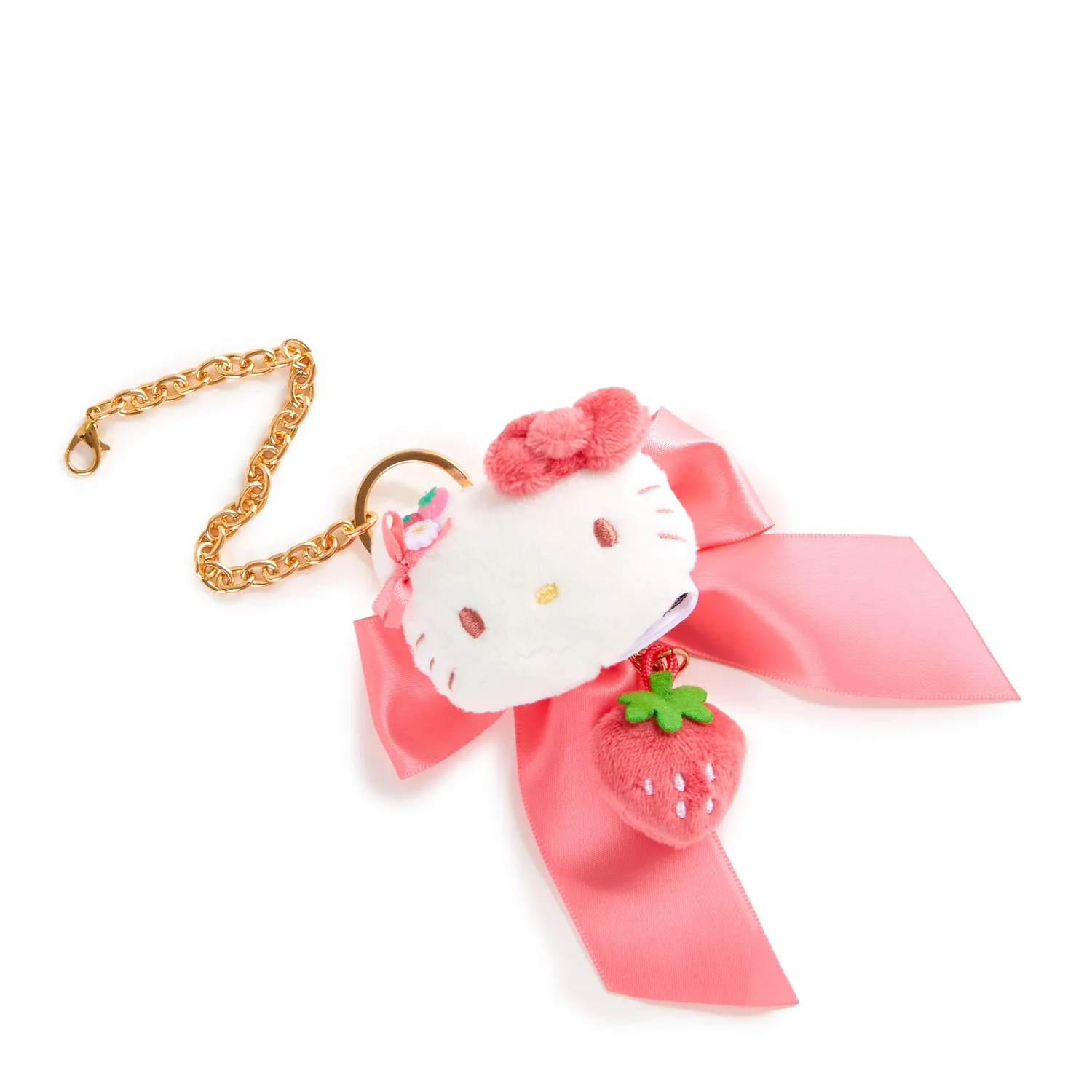Hello Kitty Strawberry News 50th Anniversary Series Plush Bag Charm veskeanheng
