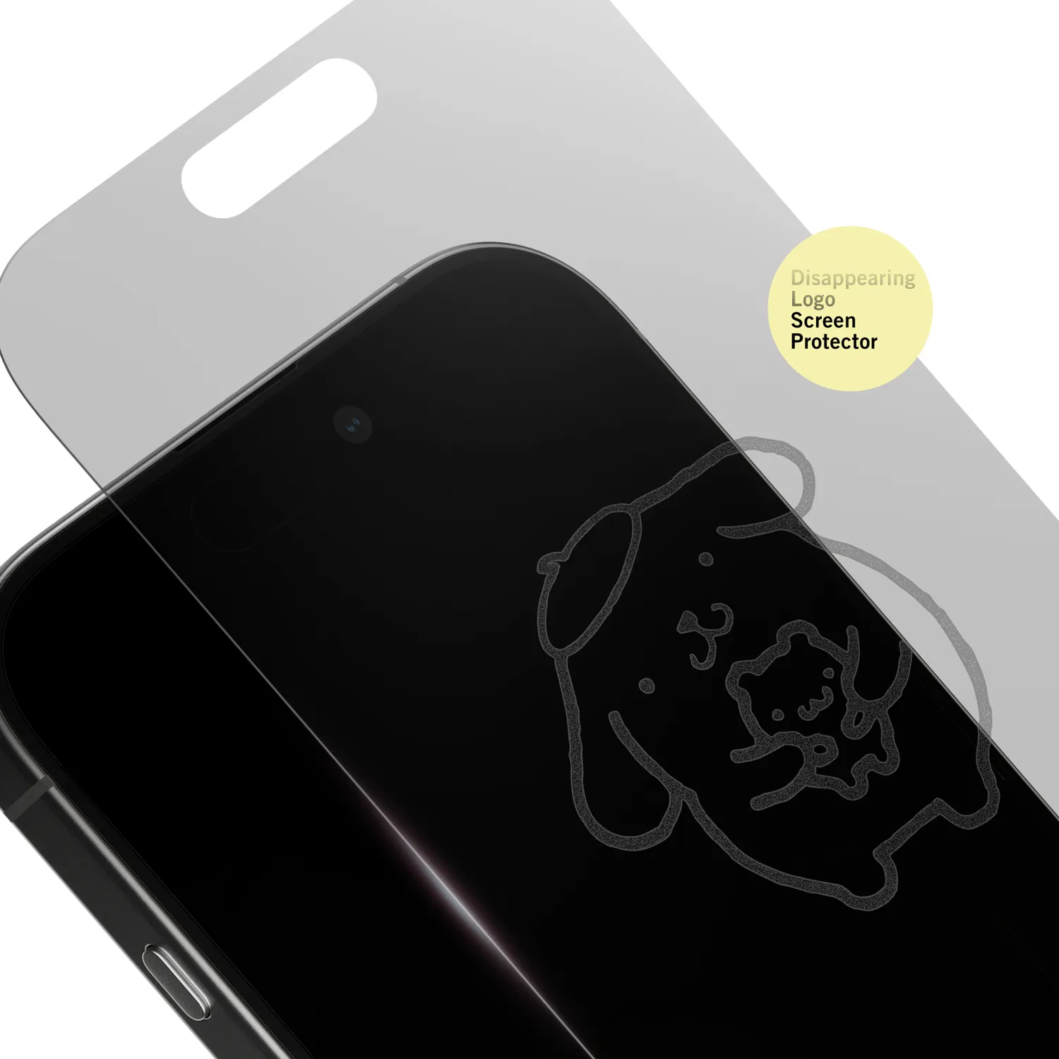 Hello Kitty Screen Skinz Pompompurin Hug skjermbeskytter iPhone 14/13/13 Pro, herdet glass