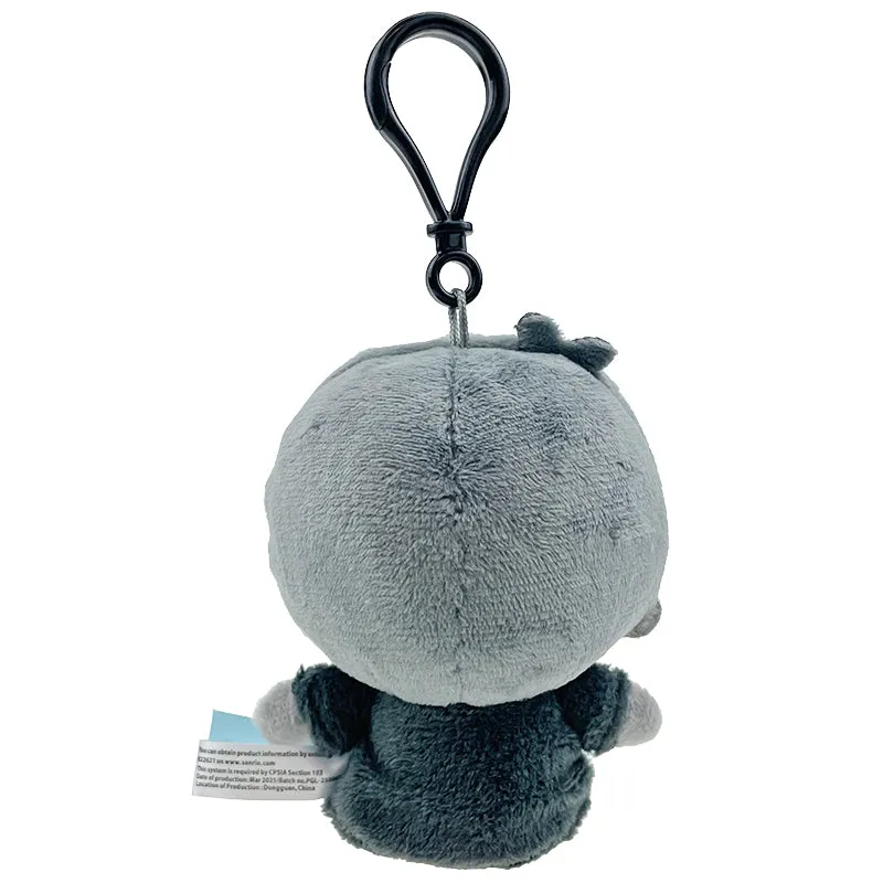 Hello Kitty Ash Monochrome Kiki plysjmaskot med klips