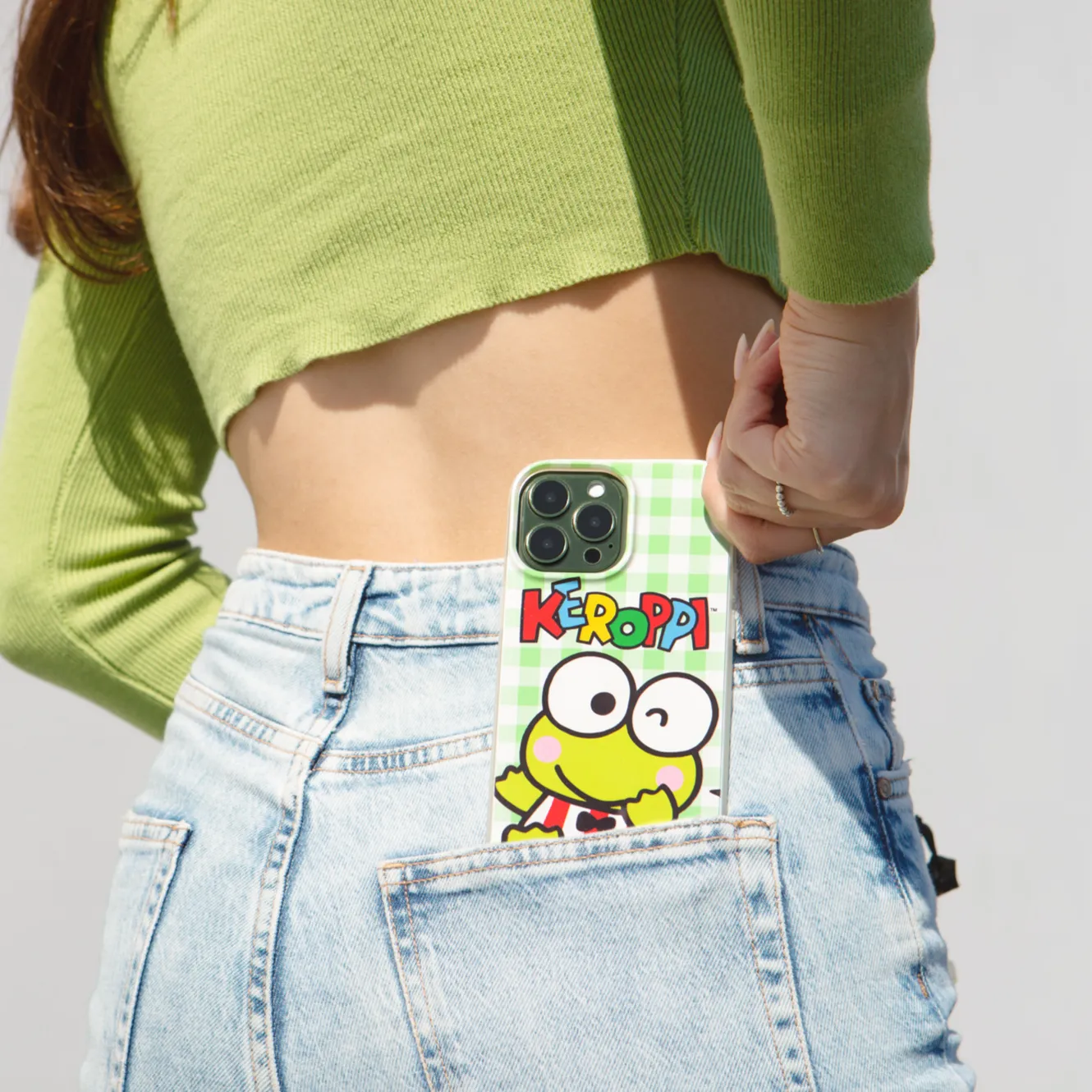 Hello Kitty Sonix Keroppi MagSafe iPhone-deksel grønt 13 Pro