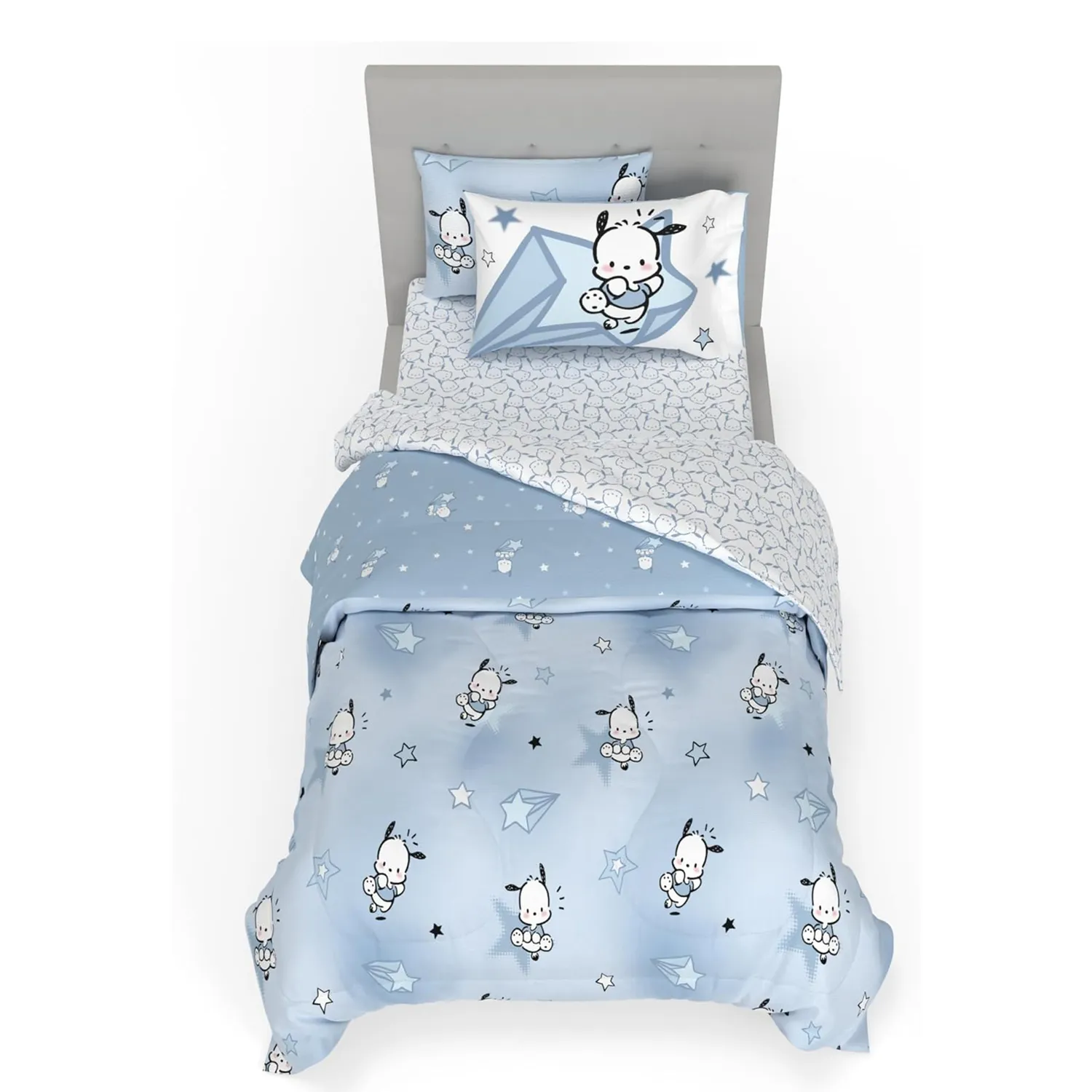Hello Kitty Pochacco Superstar Bedding Set sengesett Twin 5 deler mikrofiber