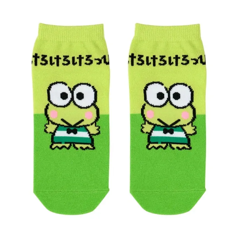 Sanrio Hiragana Keroppi ankelsokker bomullsblanding