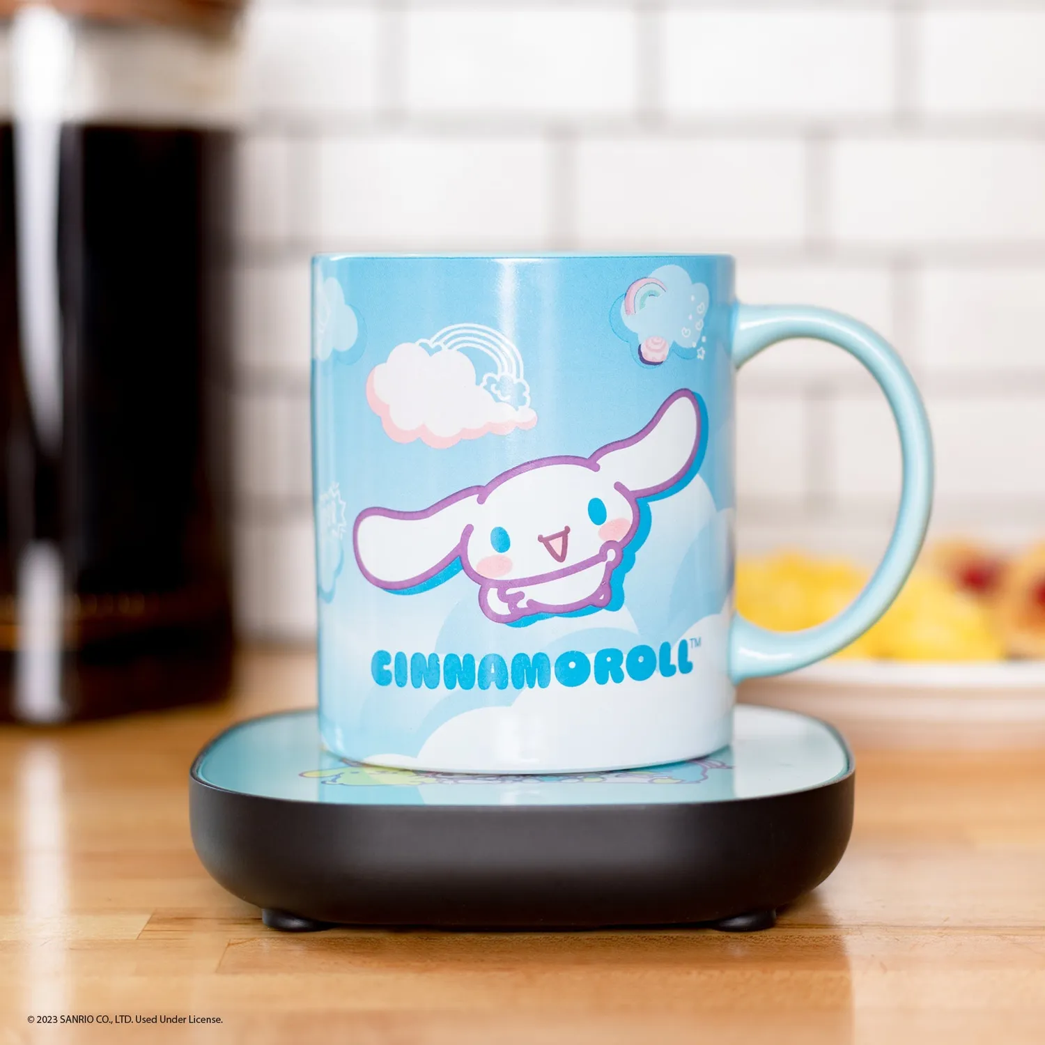 Hello Kitty Cinnamoroll Coffee Mug & Warmer Set krus og koppvarmer