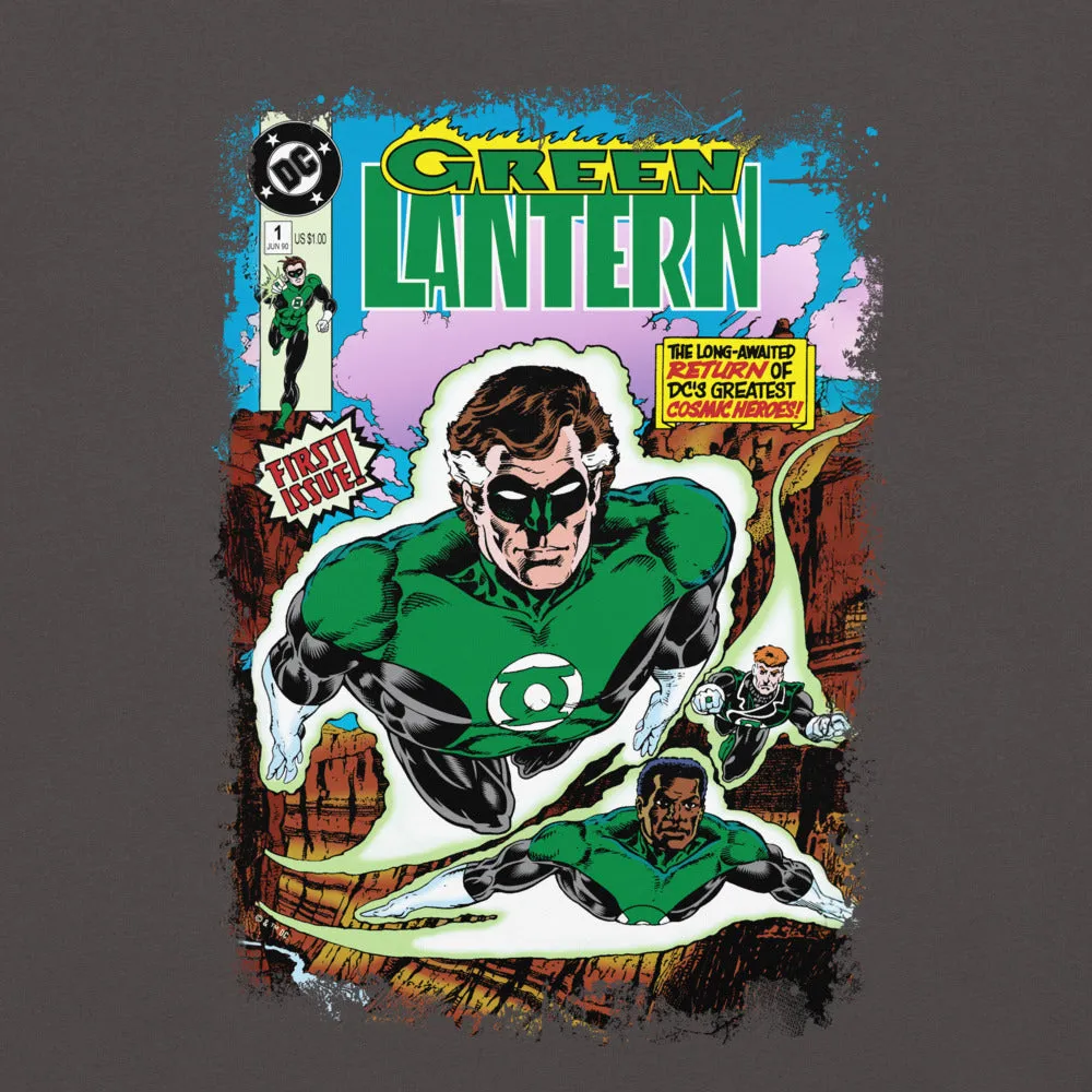 Batman Green Lantern Cosmic Heroes Comfort Colors T-skjorte Graphite