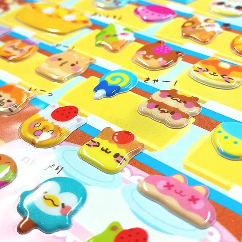 Neo Tokyo Kawaii Small 3D Sticker Sheet klistremerker tilfeldig ark