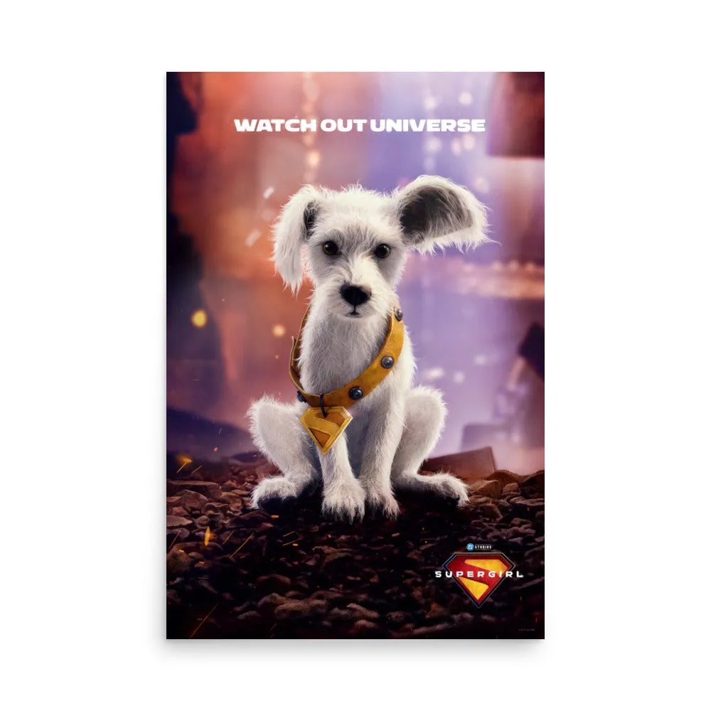 Batman Supergirl (2026) Puppy Krypto premiumplakat 20x30