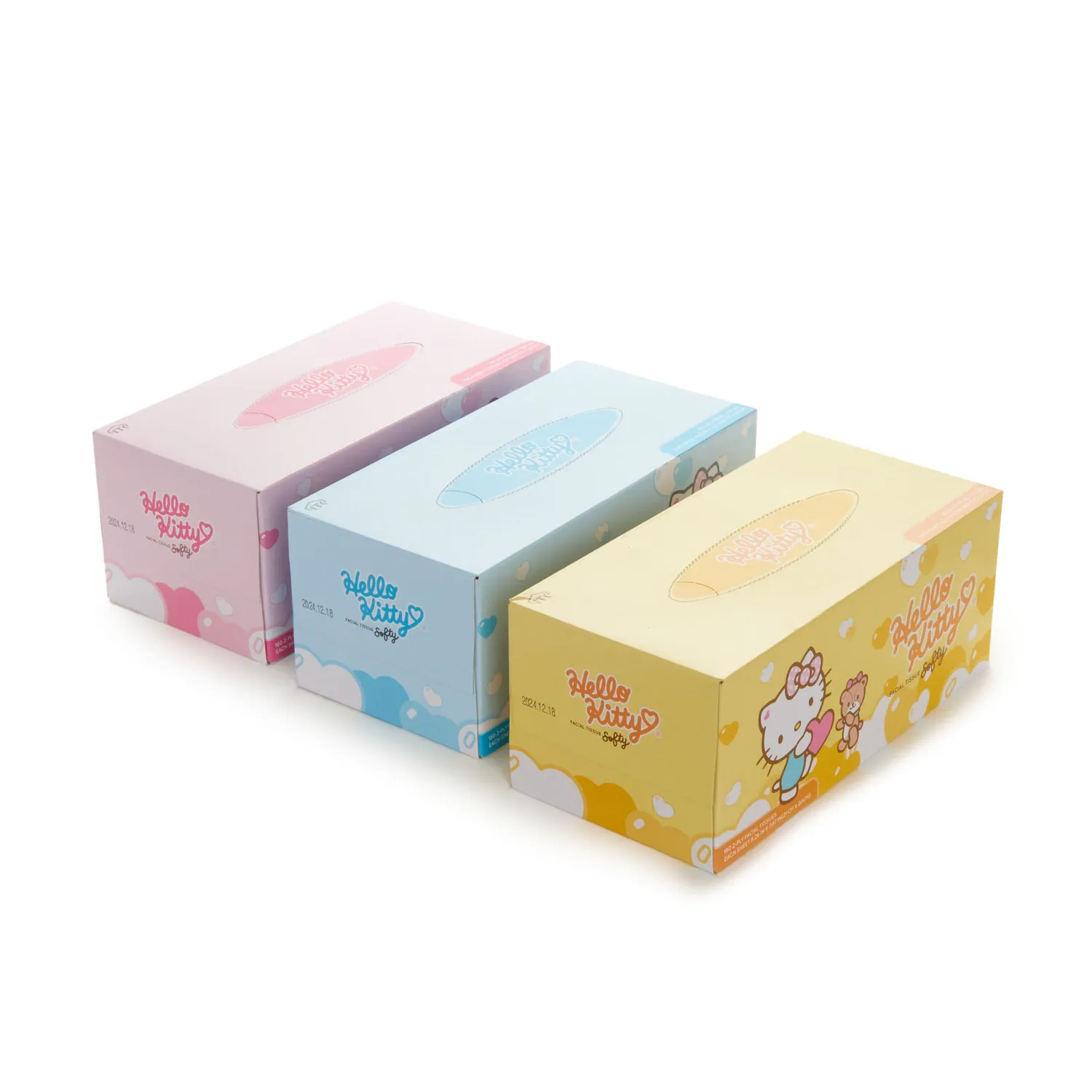 Hello Kitty Softly Facial ansiktsservietter 3 esker 2-lags