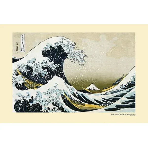 Neo Tokyo Hokusai The Great Wave of Kanagawa plakat 61 × 91,5 cm